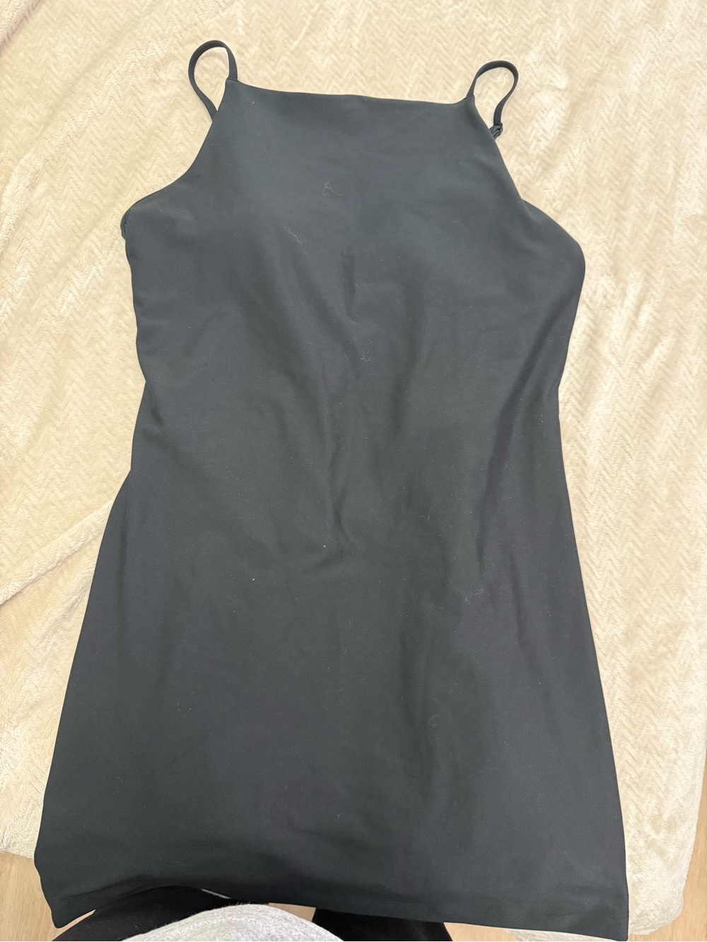 Abercrombie YPB Black Slim Apron Dress